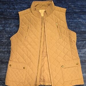 Tan Women's Puffer Vest